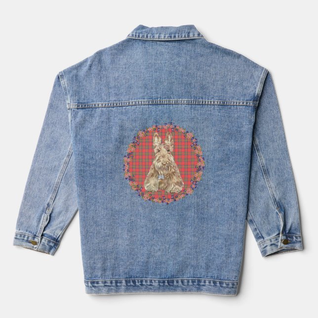 Scottish Terrier Denim Jacket (Back)