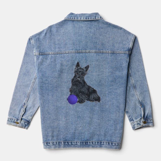 Scottish Terrier Denim Jacket (Back)