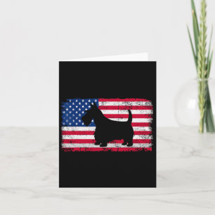 Scottish Terrier Dog 4th Of July Patriotic America Card