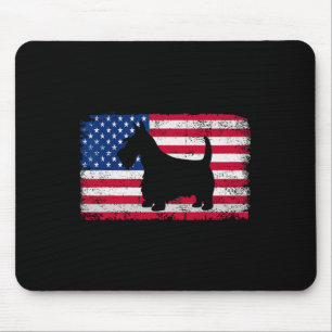 Scottish Terrier Dog 4th Of July Patriotic America Mouse Mat