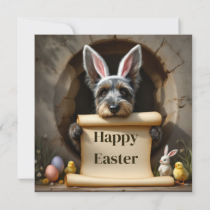 Scottish Terrier dog and the message Holiday Card