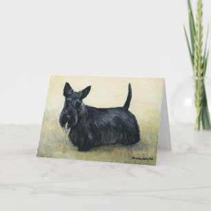 "Scottish Terrier" Dog Art Blank Notecard