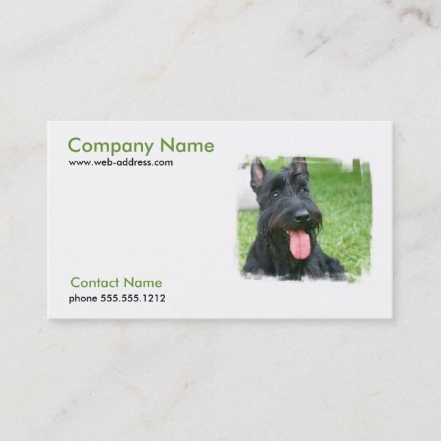Scottish Terrier Dog Business Card (Front)