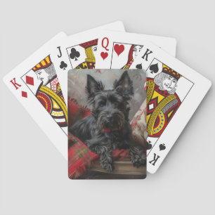 Scottish Terrier Dog Christmas Festive Playing Cards