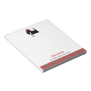 Scottish Terrier Dog Cute Personalized Notepad