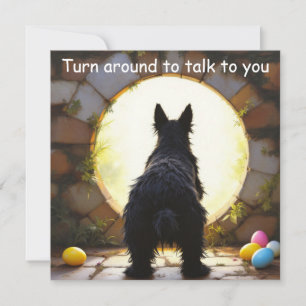 Scottish Terrier dog - Easter  Holiday Card