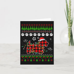 Scottish Terrier Dog Funny Xmas Ugly Sweater Chris Card