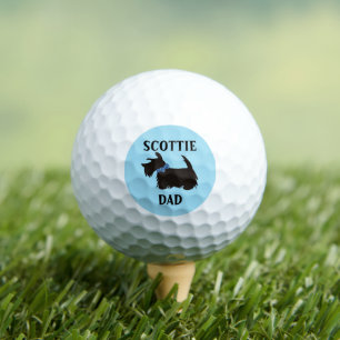 Scottish Terrier Dog Golf Balls, Scottie Dad Balls