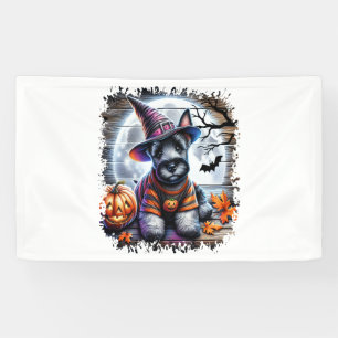 Scottish Terrier Dog Halloween Banner