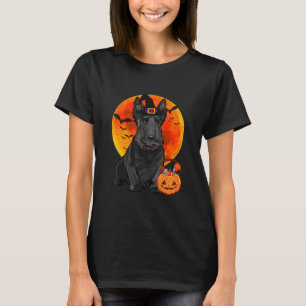 Scottish Terrier Dog Halloween Jack O Lantern Pump T-Shirt