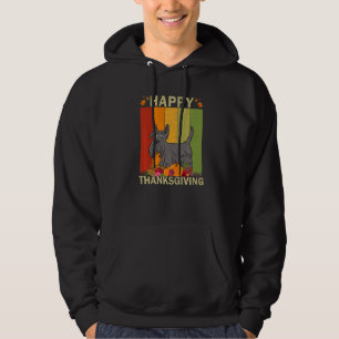 Scottish Terrier Dog Retro Graphic Matching Thanks Hoodie