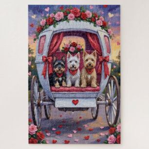 Scottish Terrier Dog Valentine's Day Jigsaw Puzzle