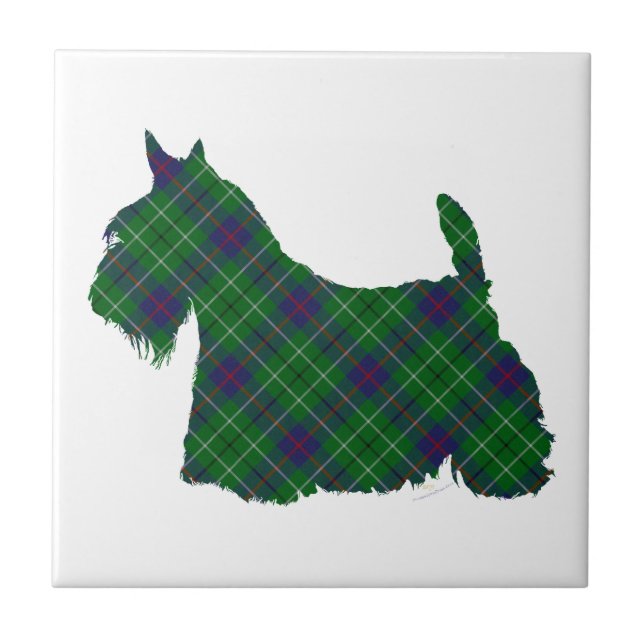 Scottish Terrier Duncan Tartan Tile (Front)