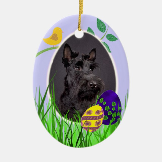 Scottish Terrier Easter Ornament (Front)