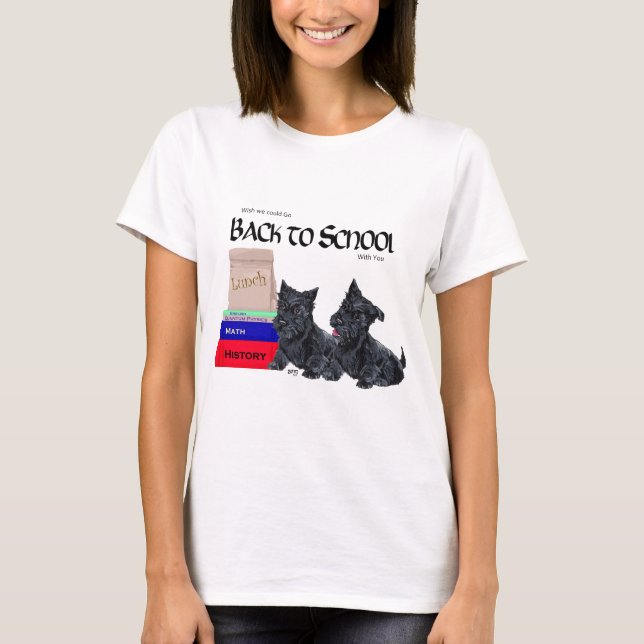 Scottish Terrier Fall Seasonal Design T-Shirt (Front)
