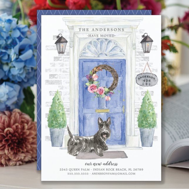 Scottish Terrier Front Door Moving Announcement (Creator Uploaded)