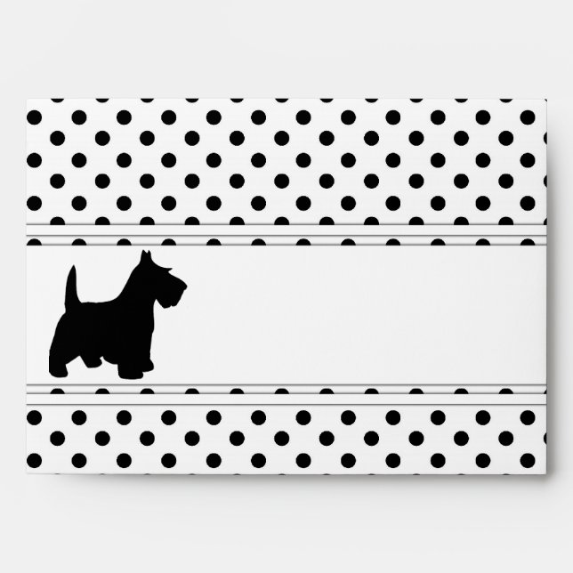 Scottish Terrier Fun Scottie Dog Black and White Envelopes (Front)