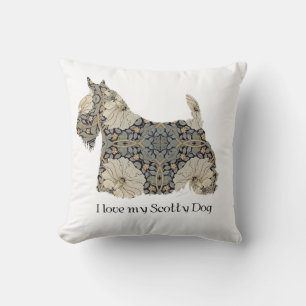 Scottish Terrier Fun Silhouette Cushion