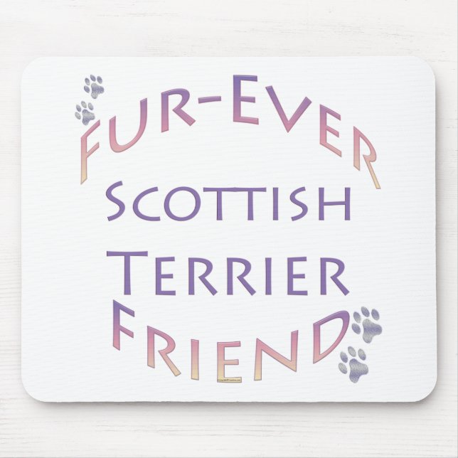 Scottish Terrier Furever Friend Mouse Mat (Front)