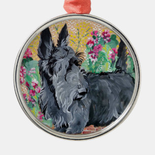 Scottish Terrier Garden Metal Tree Decoration