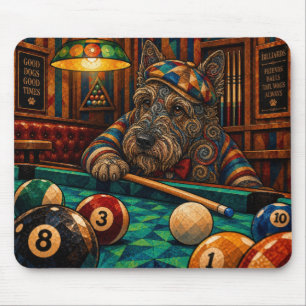 Scottish Terrier, Geometric Mosaic Mouse Mat