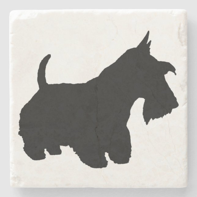 Scottish Terrier gifts, Scottie Dog, Stone Coaster (Front)