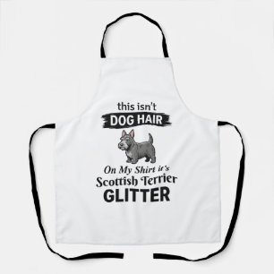 Scottish Terrier Glitter Funny Dog Lover Design_1 Apron