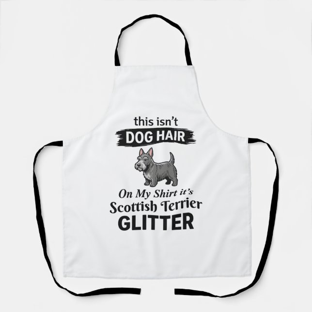 Scottish Terrier Glitter Funny Dog Lover Design_1 Apron (Front)