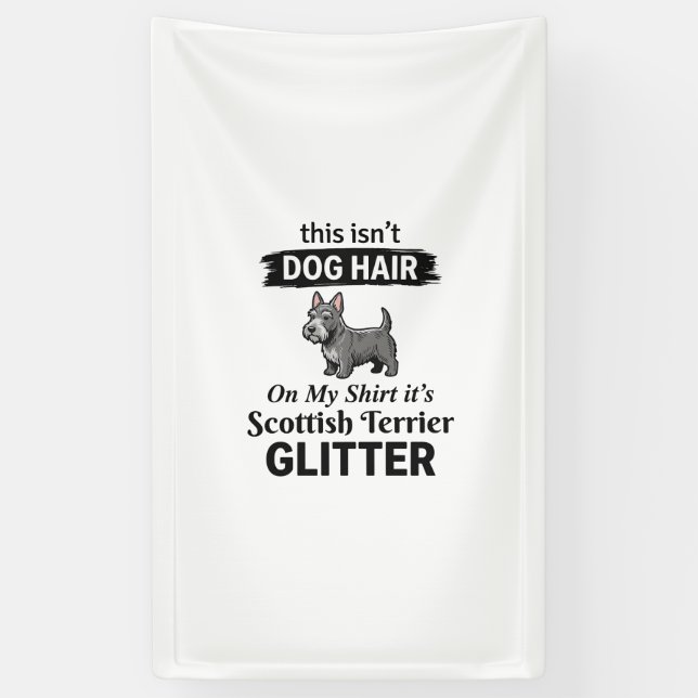 Scottish Terrier Glitter Funny Dog Lover Design_1 Banner (Vertical)
