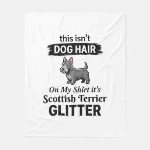 Scottish Terrier Glitter Funny Dog Lover Design_1 Fleece Blanket