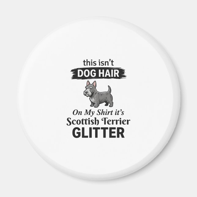 Scottish Terrier Glitter Funny Dog Lover Design_1 Magnet (Front)