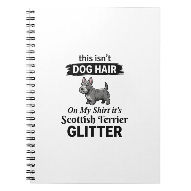 Scottish Terrier Glitter Funny Dog Lover Design_1 Notebook (Front)
