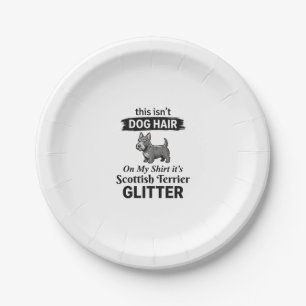 Scottish Terrier Glitter Funny Dog Lover Design_1 Paper Plate