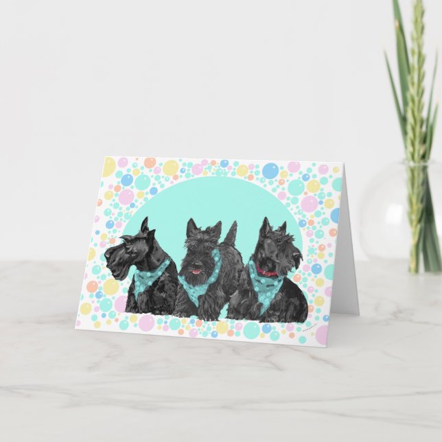 Scottish Terrier Greeting Card (Front)