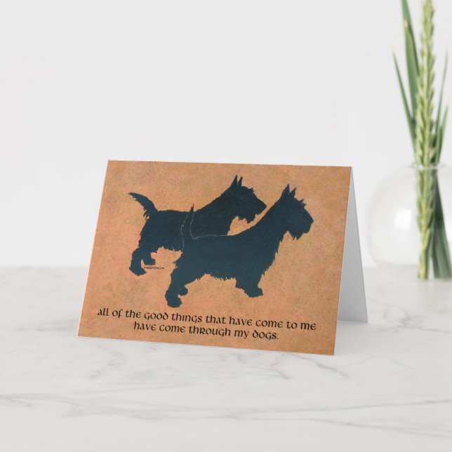 Scottish Terrier Greeting Card (Front)