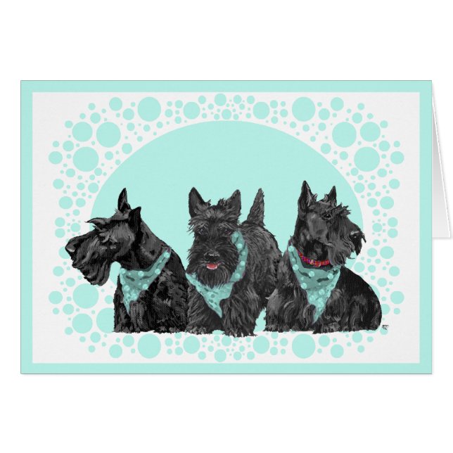 Scottish Terrier Greeting Card (Front Horizontal)