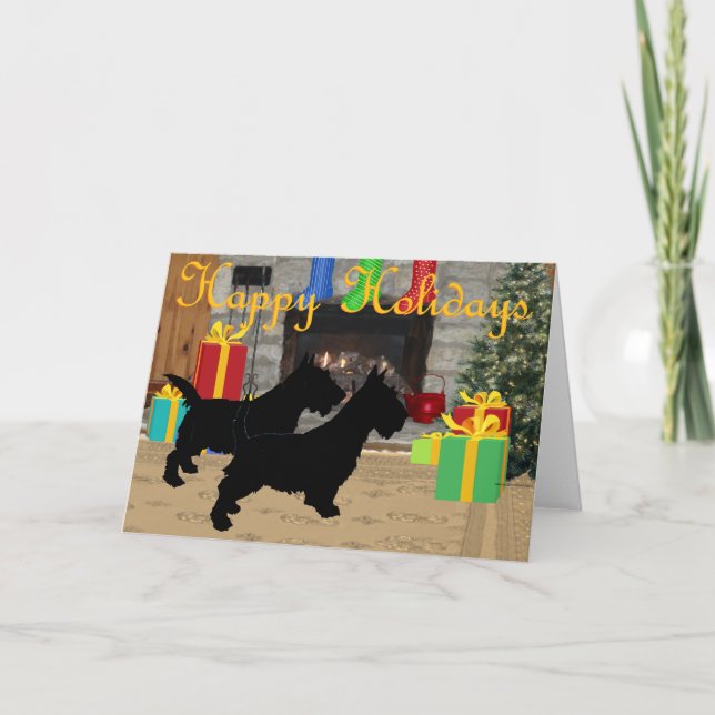 Scottish Terrier Greeting Card (Front)