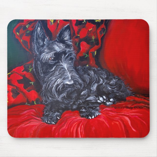 Scottish Terrier Haggis Mouse Mat (Front)