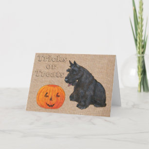 Scottish Terrier Halloween Greeting Card