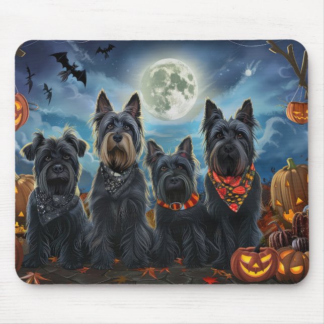 Scottish Terrier Halloween Spooky Mouse Mat (Front)