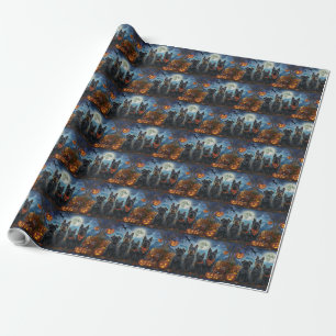 Scottish Terrier Halloween Spooky Wrapping Paper