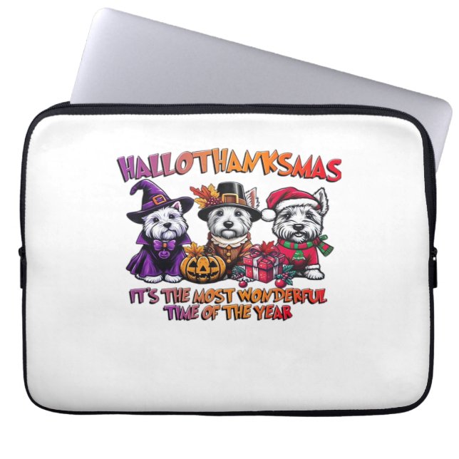 Scottish Terrier Halloween Thanksgiving Christmas  Laptop Sleeve (Front)