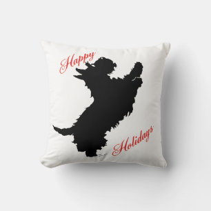 Scottish Terrier Happy Holidays Cushion