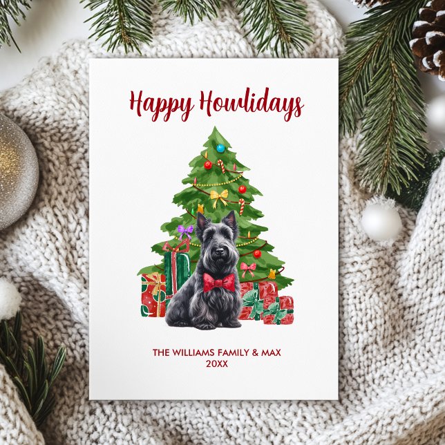 Scottish Terrier Happy Howlidays Card (Creator Uploaded)