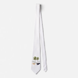 Scottish Terrier Hawaiian Design Tie