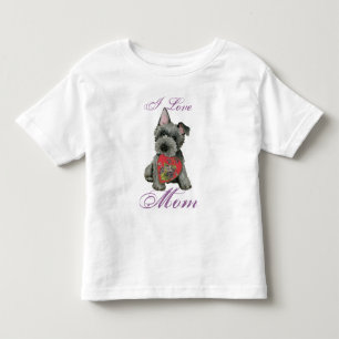 Scottish Terrier Heart Mum Toddler T-shirt