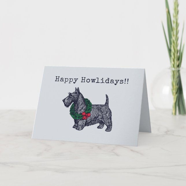 Scottish Terrier Holiday Card (Front)