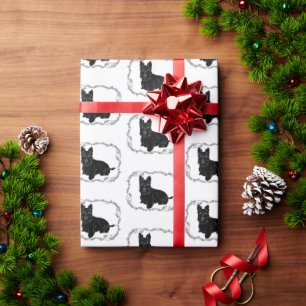 Scottish Terrier in Celtic Frame Wrapping Paper
