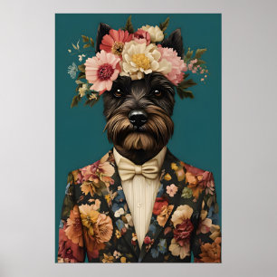 Scottish Terrier In Suit Poster, Scottish Terrier Poster