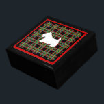Scottish Terrier Keepsake Box<br><div class="desc">A plaid pattern and white Scottish Terrier  give this wooden box retro style. Use this Scottie dog box as a jewellery box,  trinket box,  gift box,  gift,  keepsake box,  decor,  art,  Christmas box,  etc... .This Scottish Terrier box is great for men or women. The design is from original art.</div>